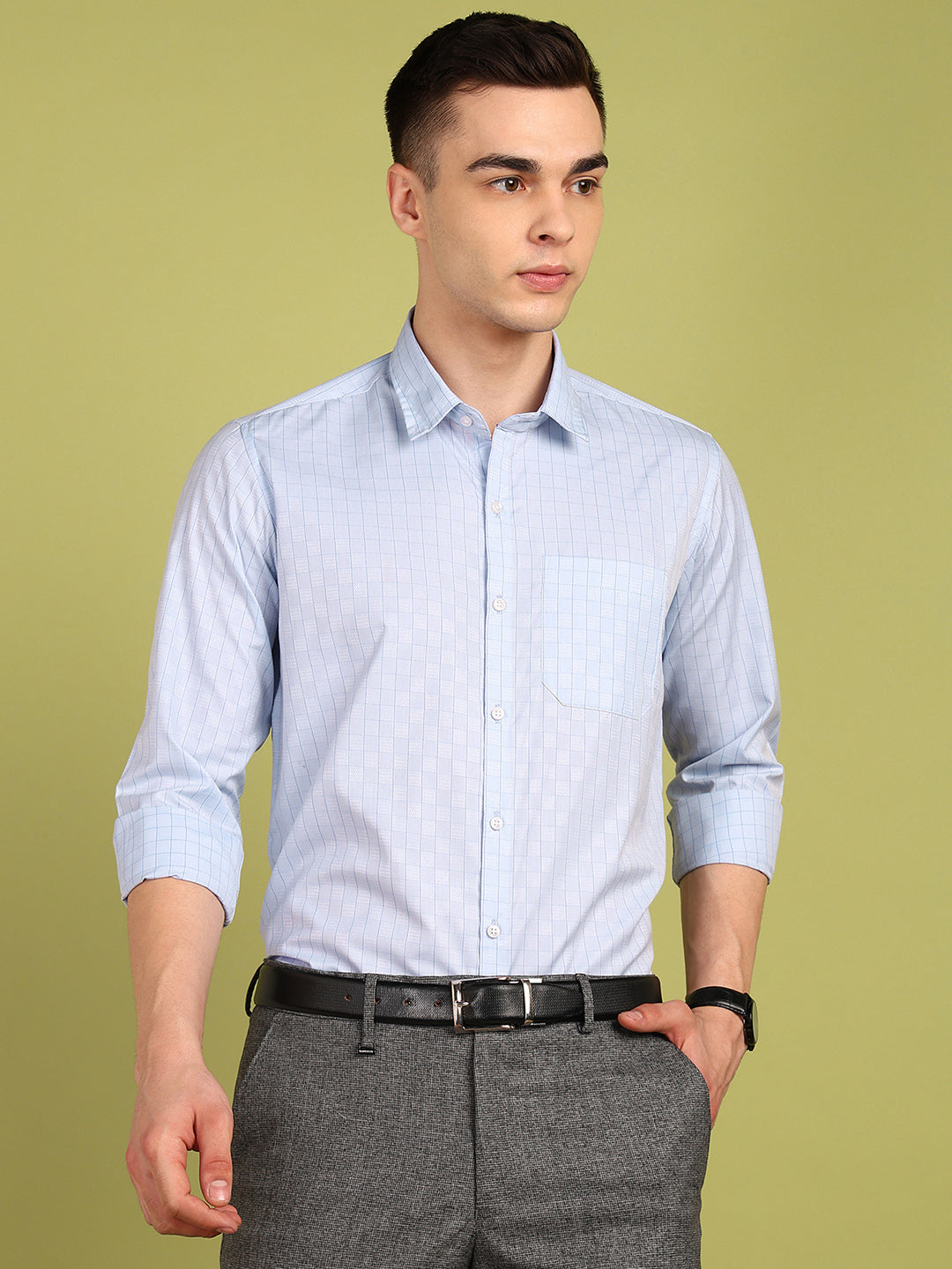 Men Checkered Formal Shirt