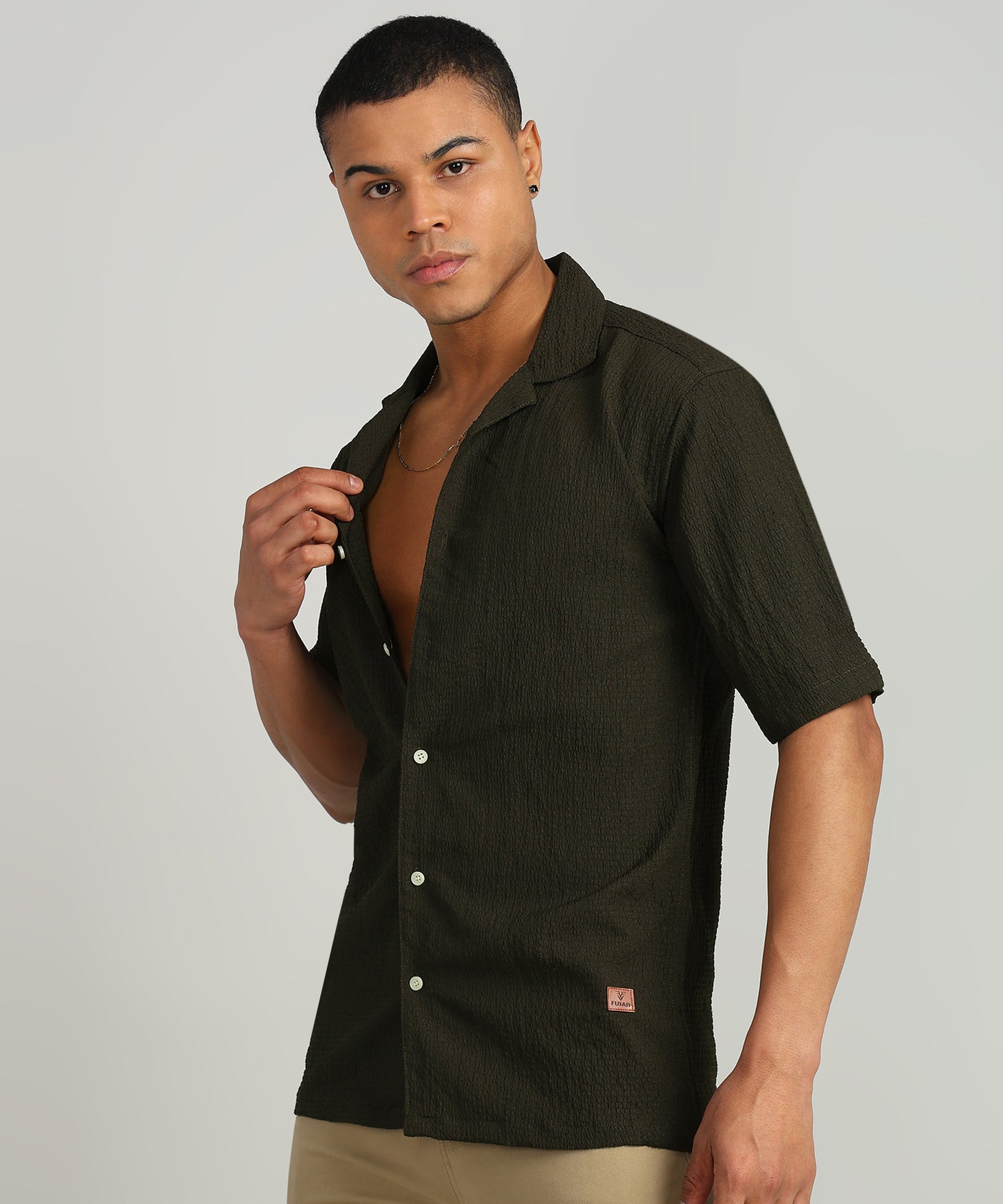 Men Solid Casual Shirt