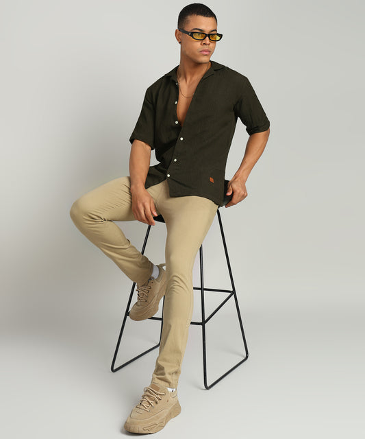 Men Solid Casual Shirt