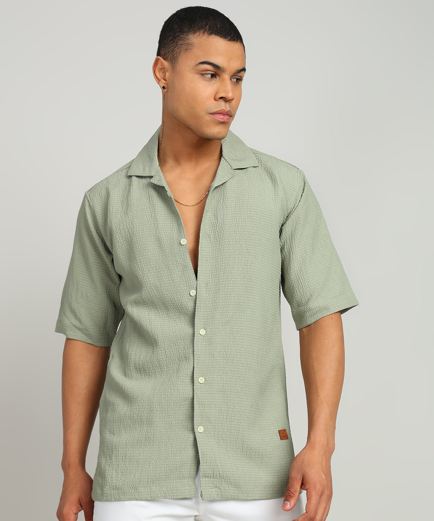 Men Solid Casual Shirt