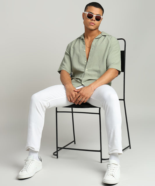 Men Solid Casual Shirt