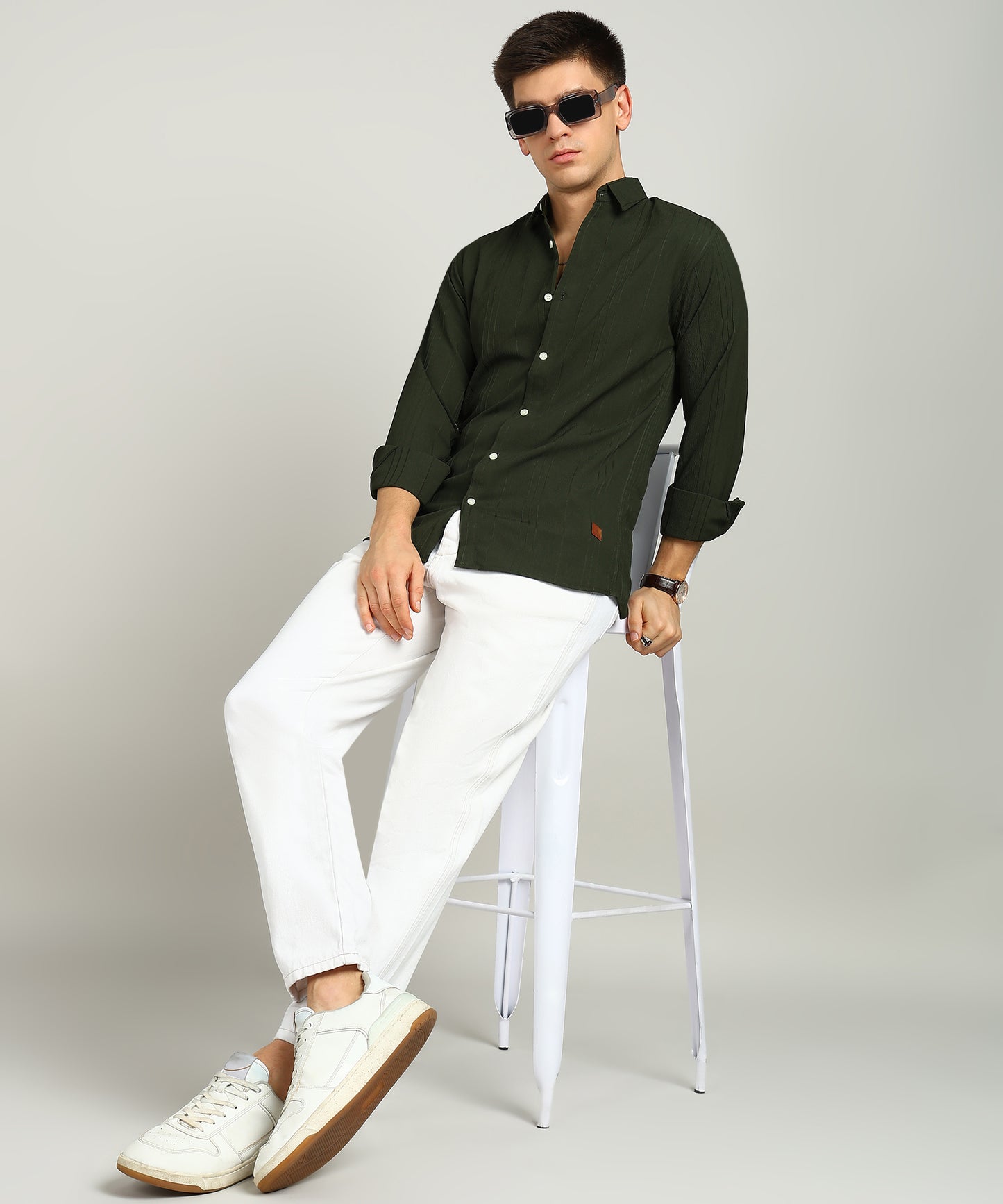 Men Solid Casual Shirt