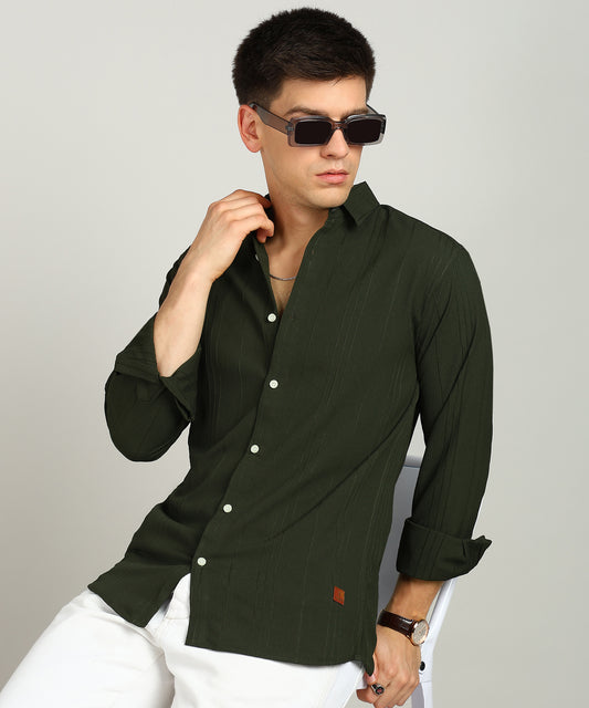 Men Solid Casual Shirt