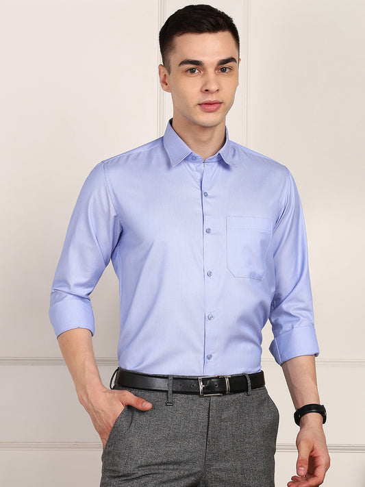 Men Self Design Formal Shirt