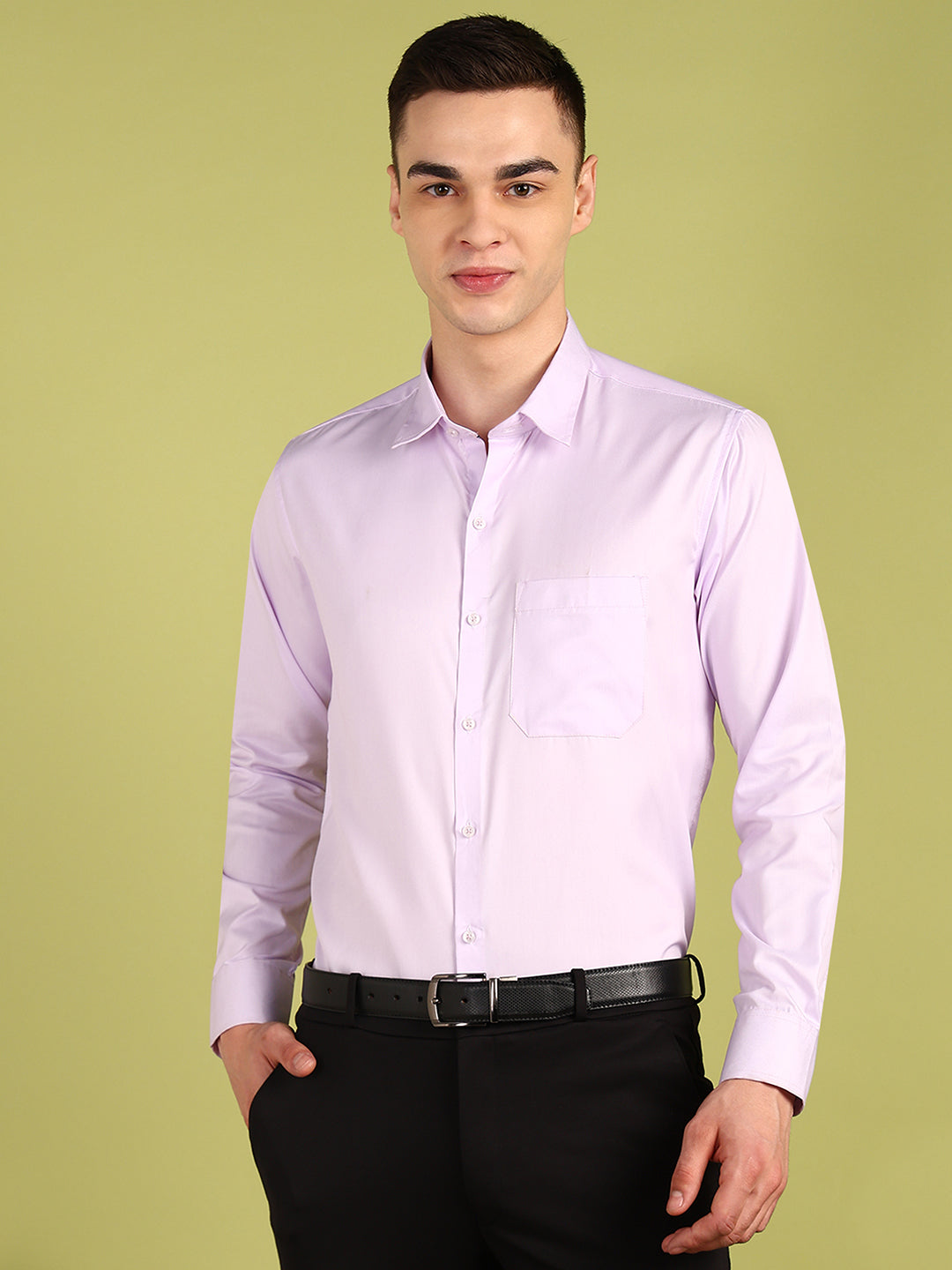 Men Self Design Formal Shirt