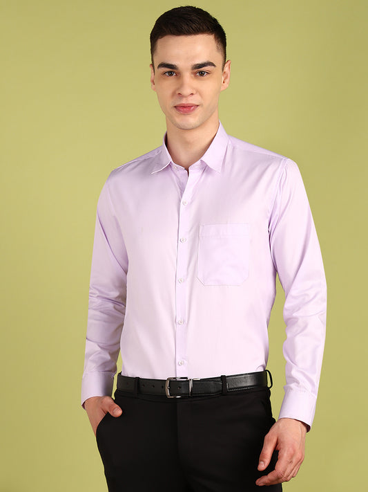 Men Self Design Formal Shirt