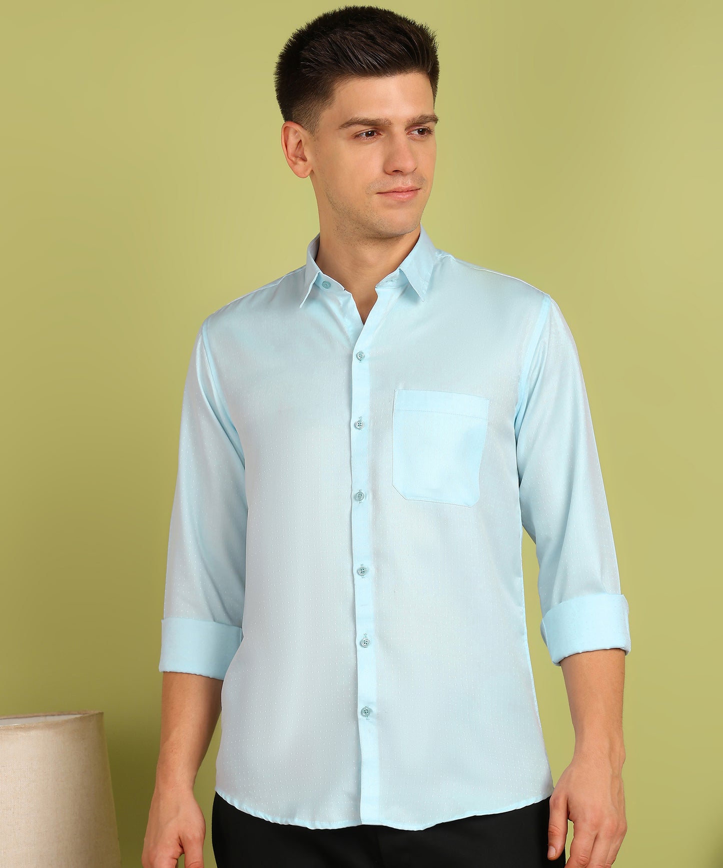 Men Self Design Formal Shirt