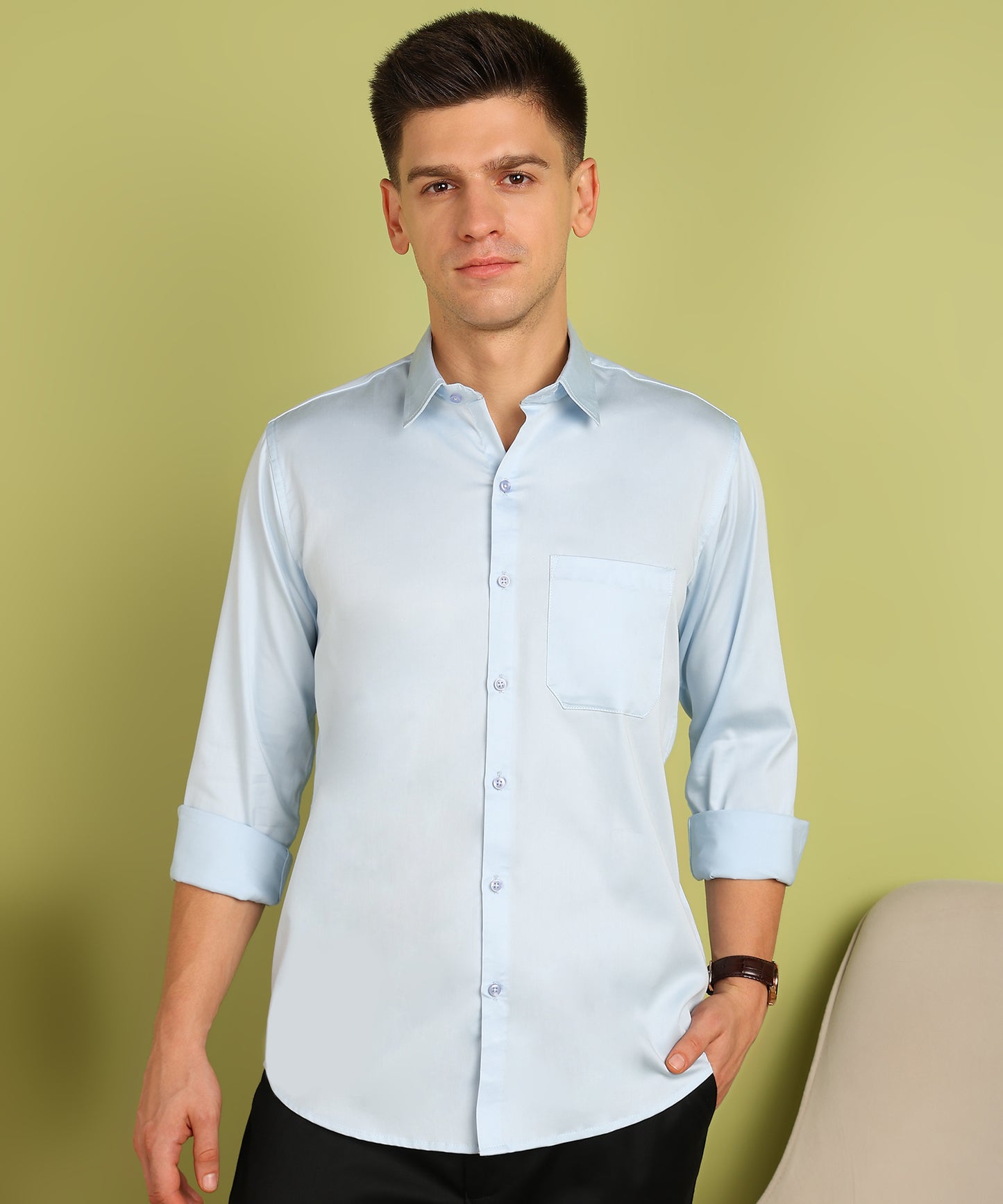 Men Solid Formal Shirt