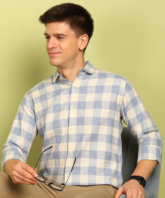 Men Checkered Formal Shirt
