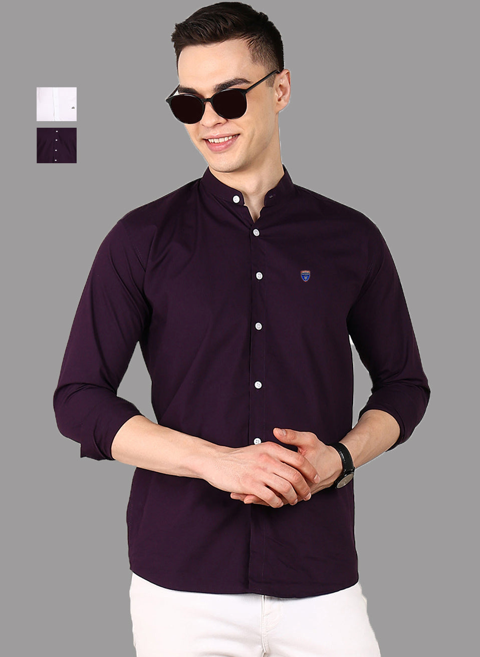 Men Solid Casual Multicolor Shirt (Pack of 2)
