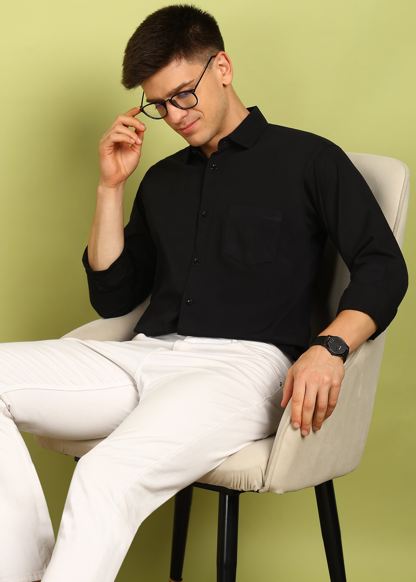 Men Solid Casual Shirt