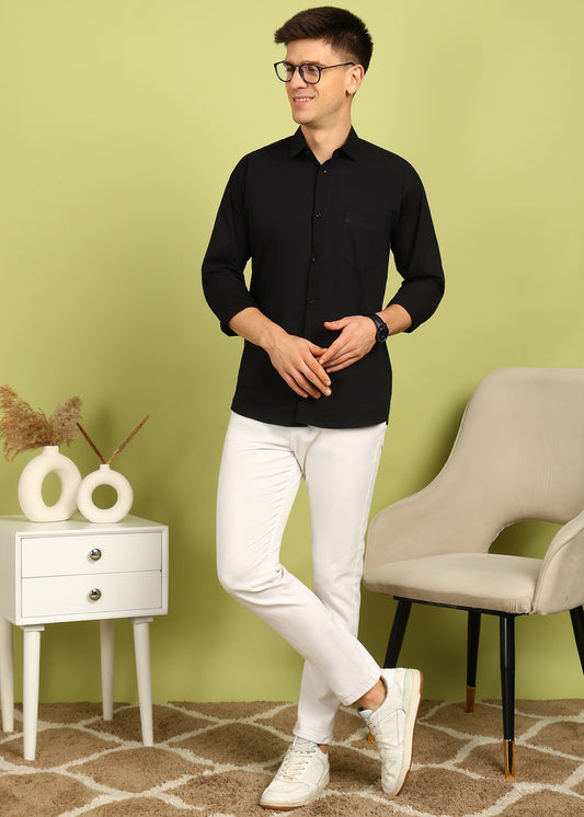 Men Solid Casual Shirt