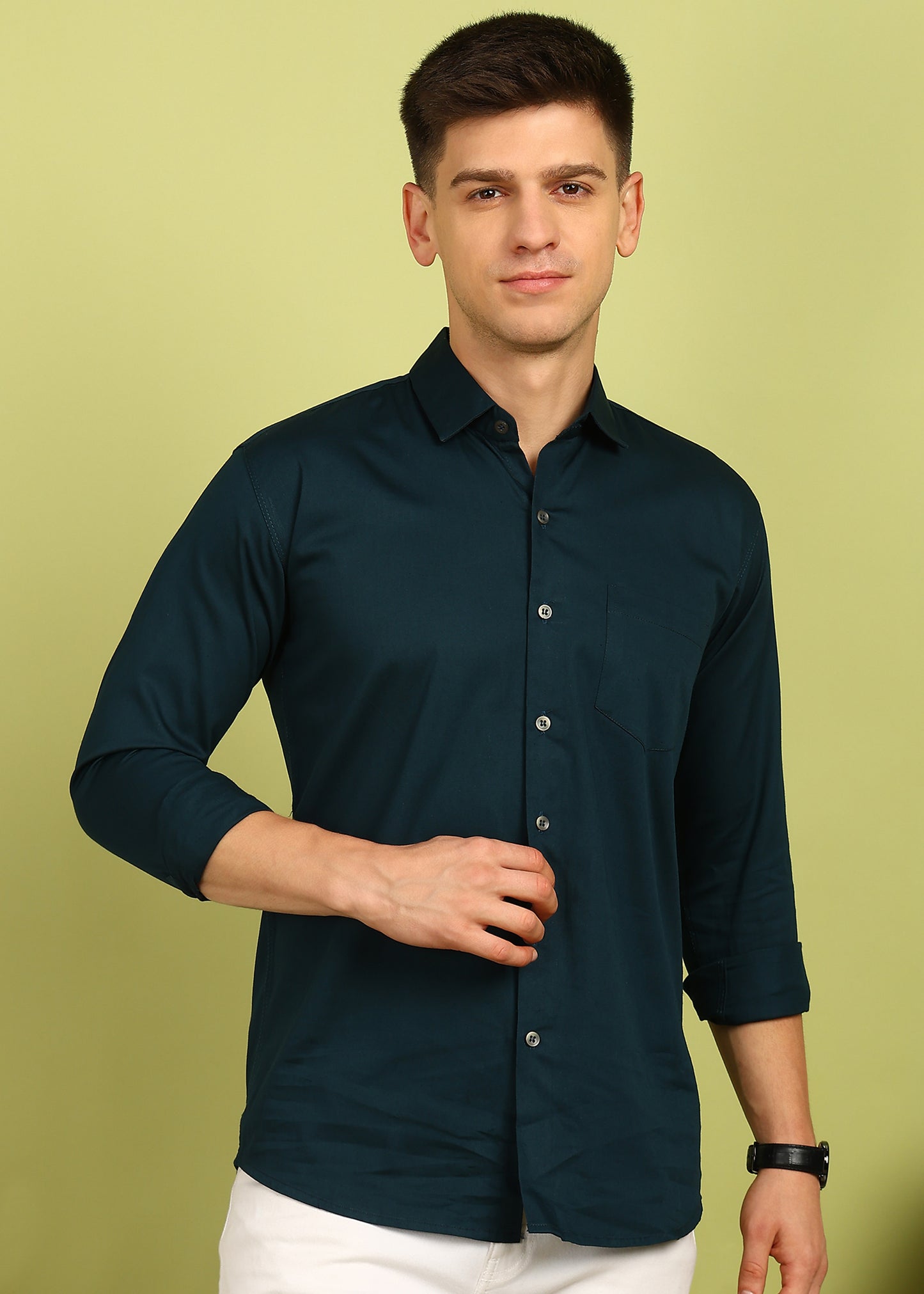 Men Solid Casual Shirt