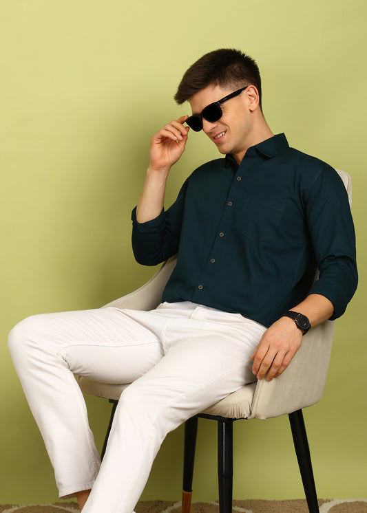Men Solid Casual Shirt