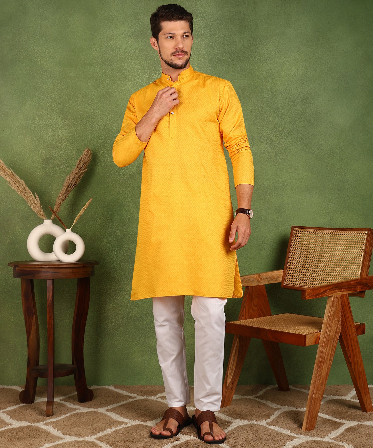 Men Kurta Pyjama Set