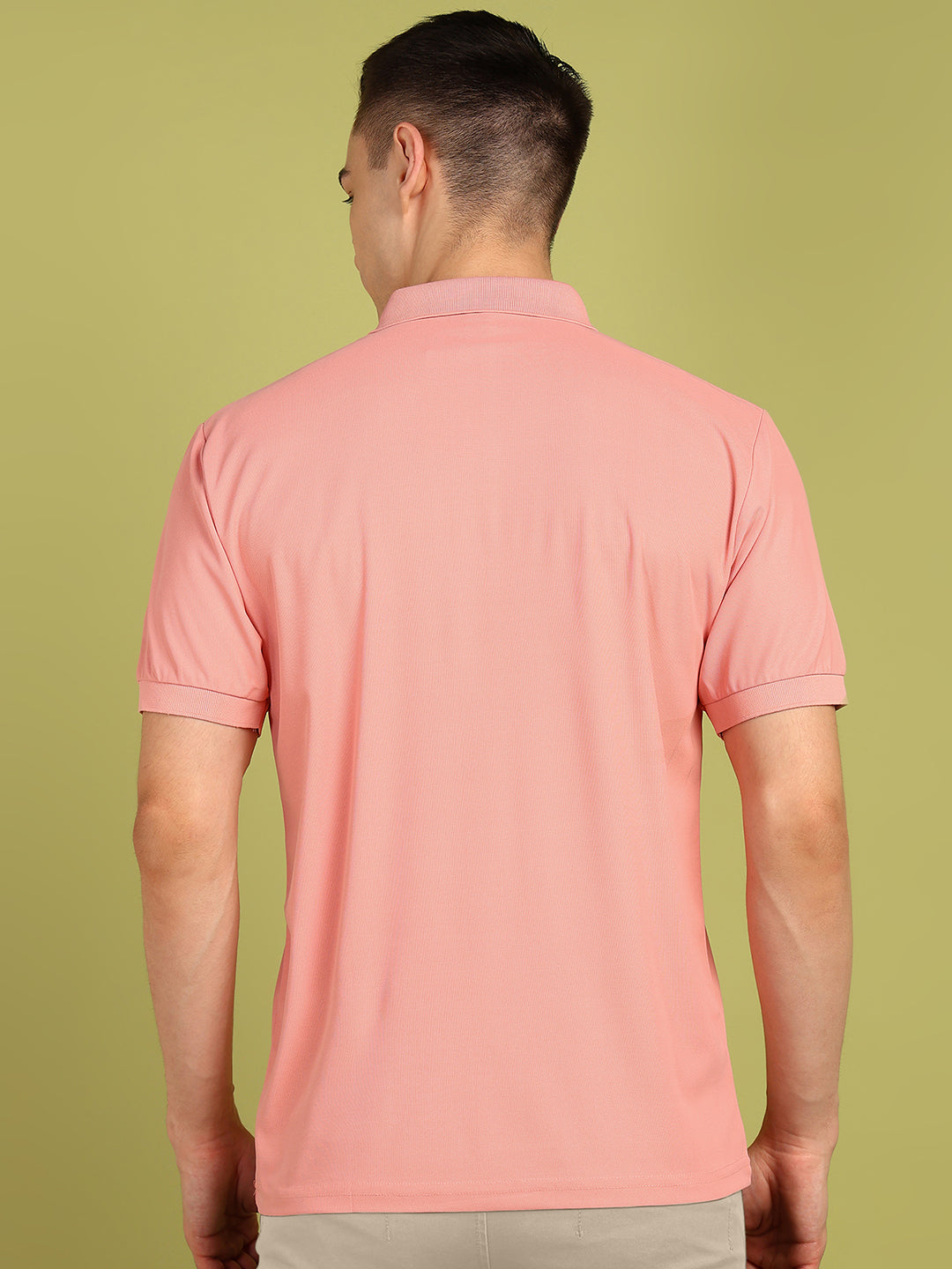 Solid Men Polo Neck T-Shirt