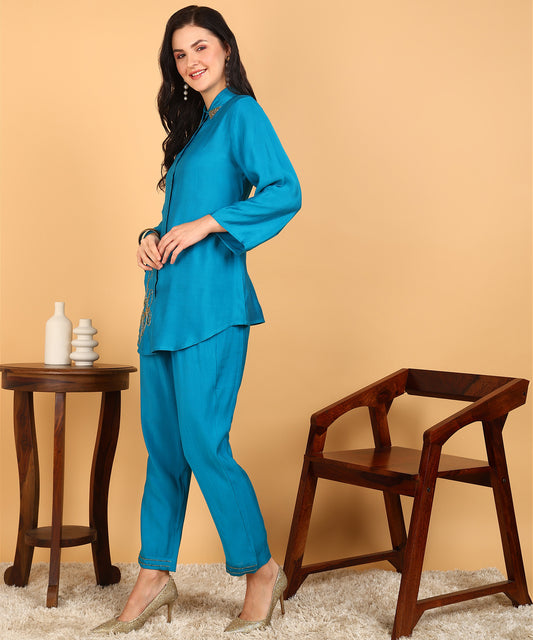Women Shirt Pant Co-ords Set