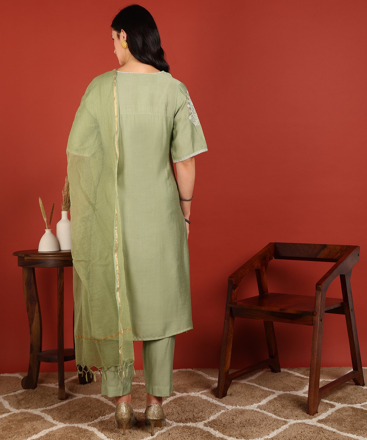 FUBAR Women Kurta Pyjama Dupatta Set
