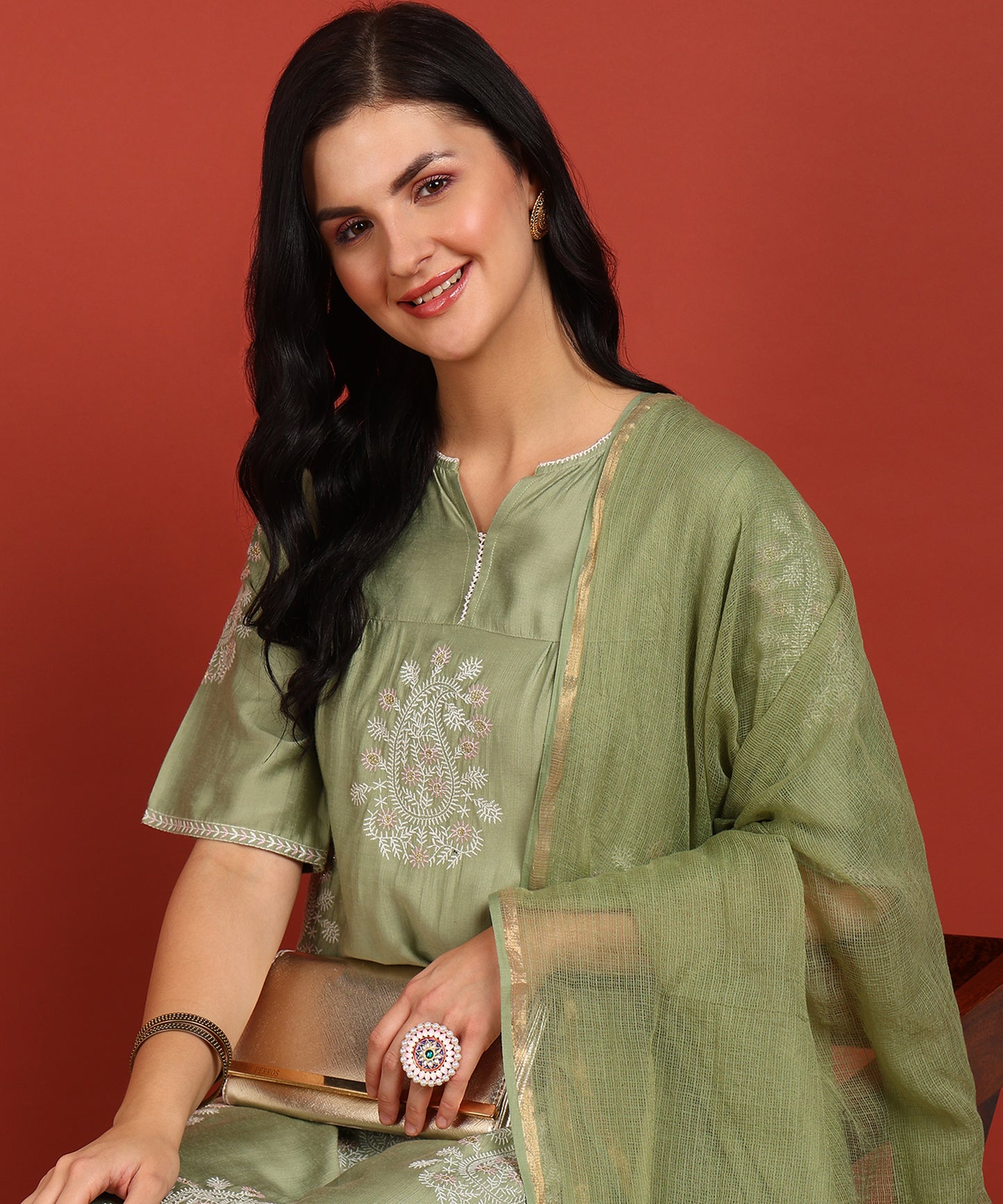 FUBAR Women Kurta Pyjama Dupatta Set