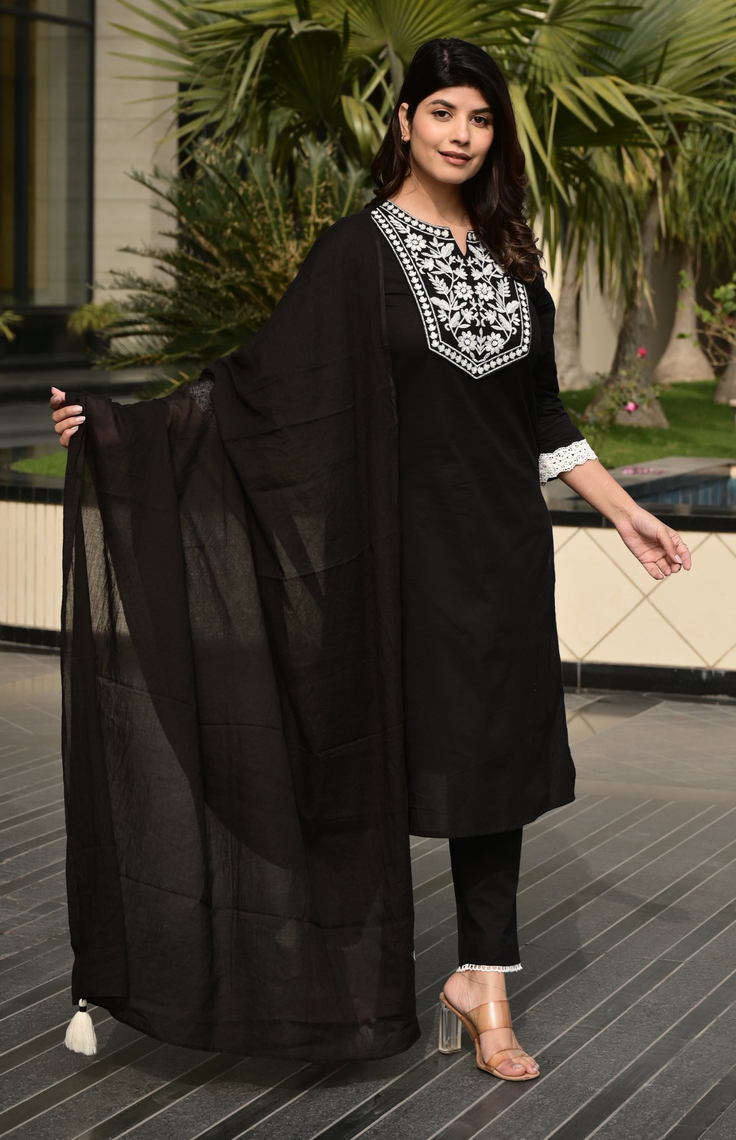 FUBAR Women Kurta Pyjama Dupatta Set