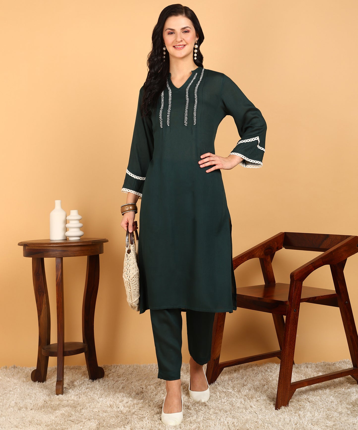 FUBAR Women Kurta Pyjama Dupatta Set