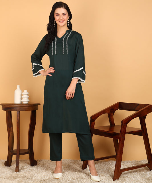 FUBAR Women Kurta Pyjama Dupatta Set