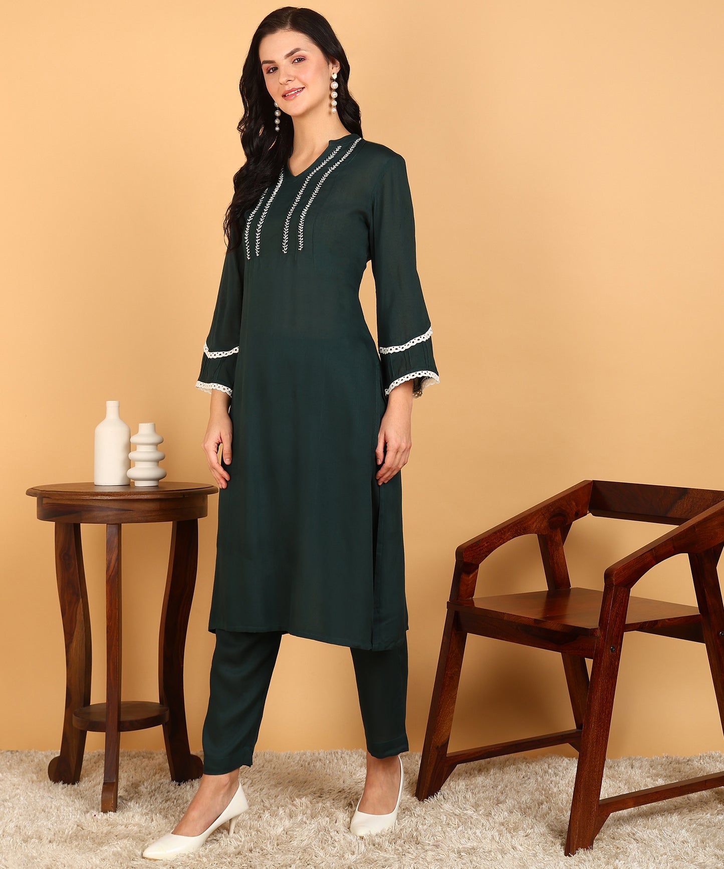 FUBAR Women Kurta Pyjama Dupatta Set