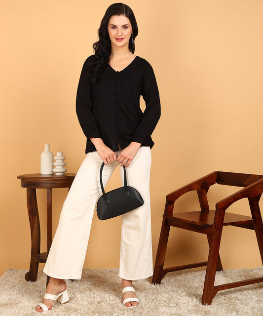 FUBAR Casual Solid Women Top