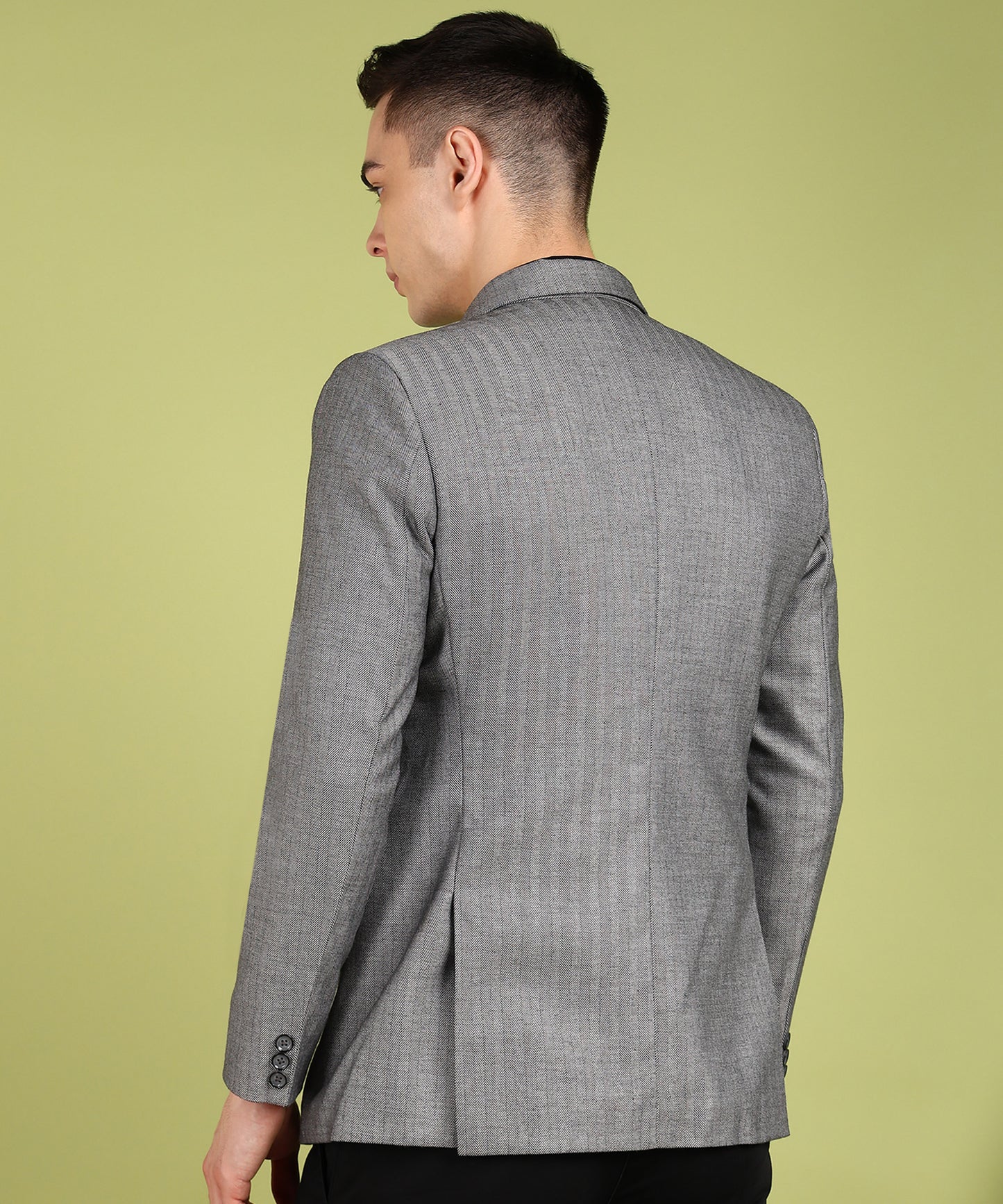 Solid Single Breasted Formal Men Blazer