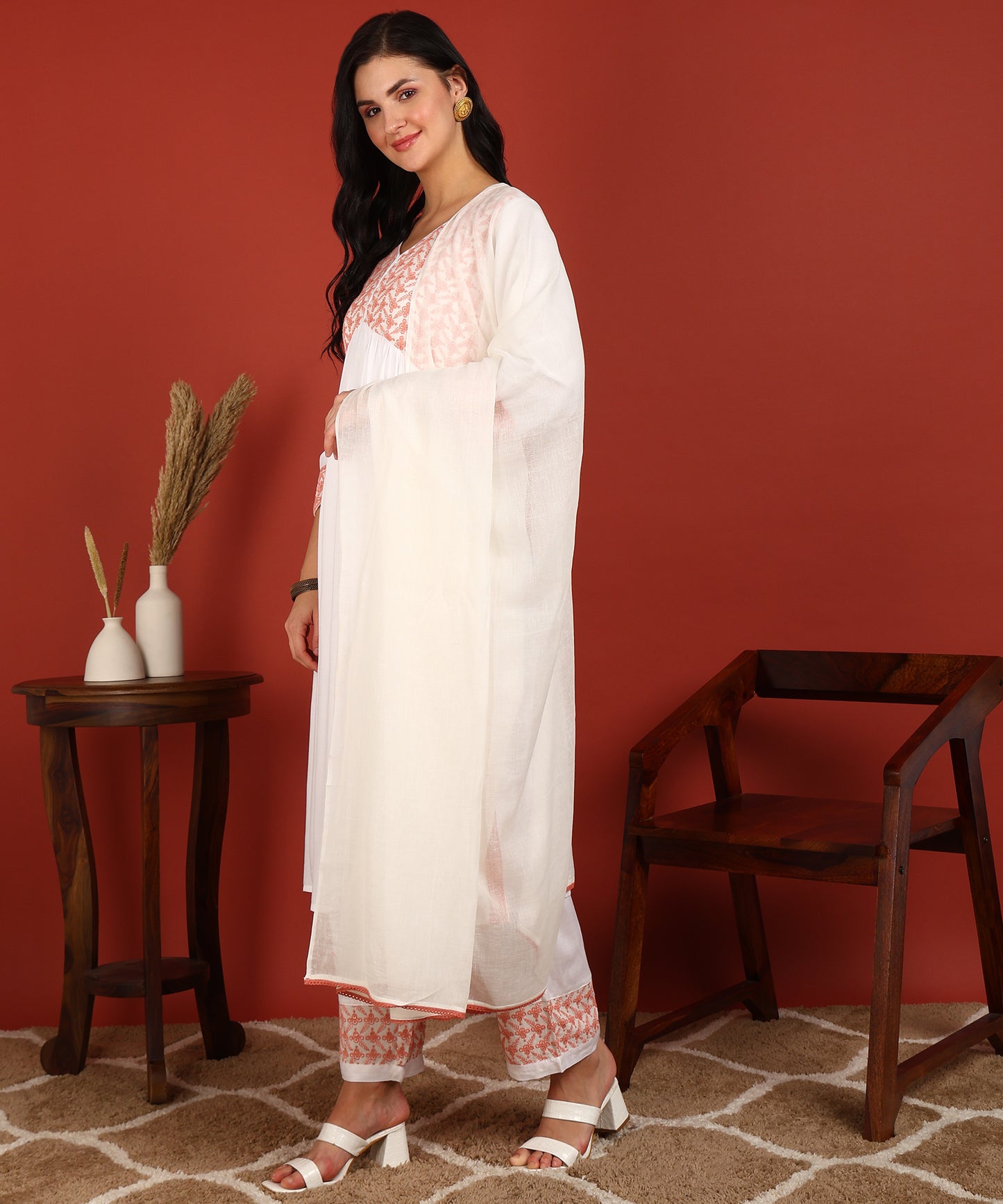 FUBAR Women Kurta Pyjama Dupatta Set