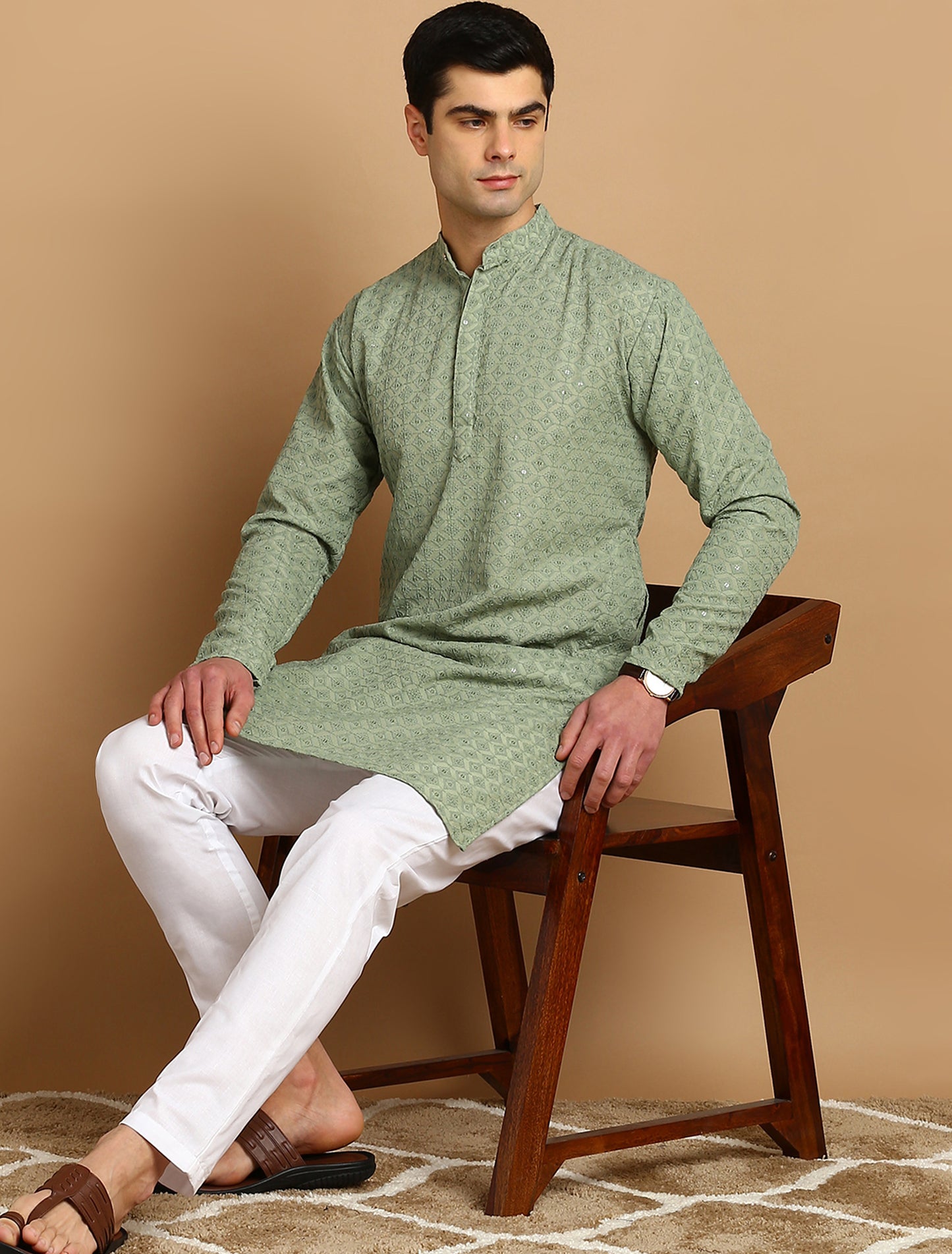 Embroidered Straight Kurta