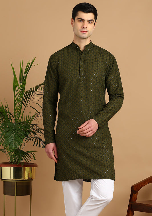 Embroidered Straight Kurta