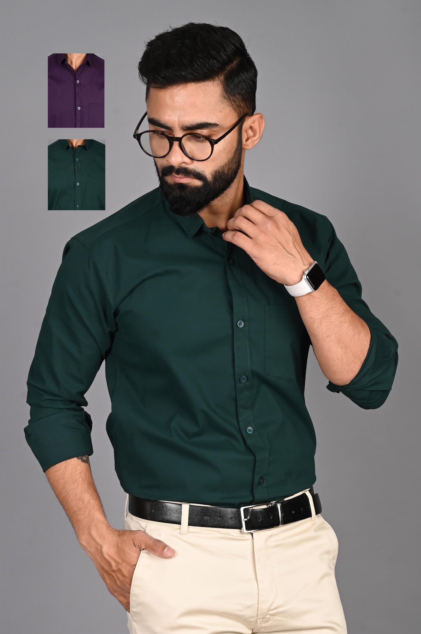 Men Solid Formal Multicolor Shirt (Pack of 2)