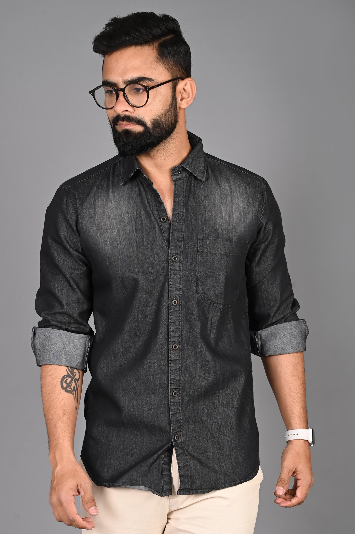 Men Solid Casual Shirt
