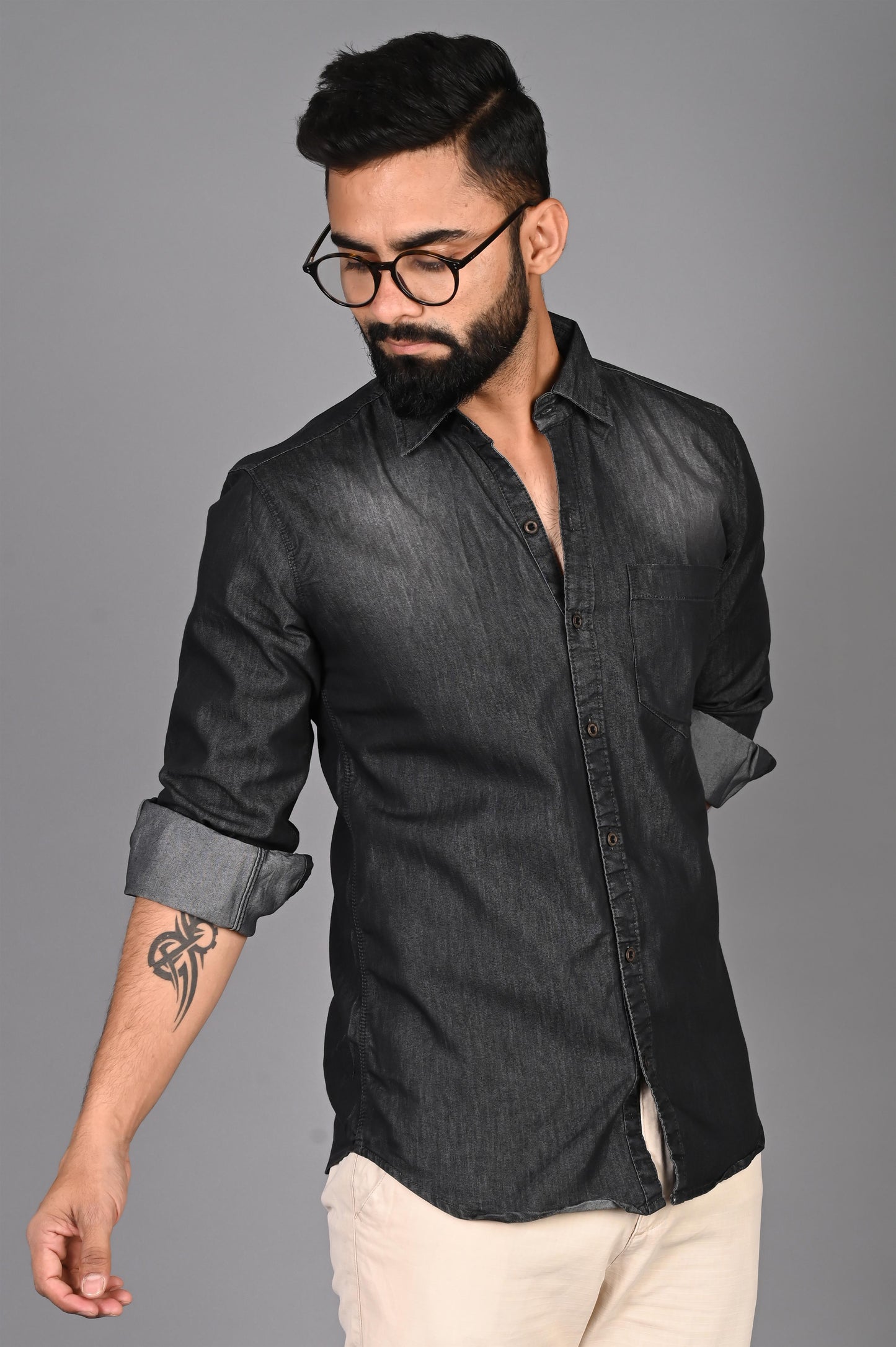 Men Solid Casual Shirt