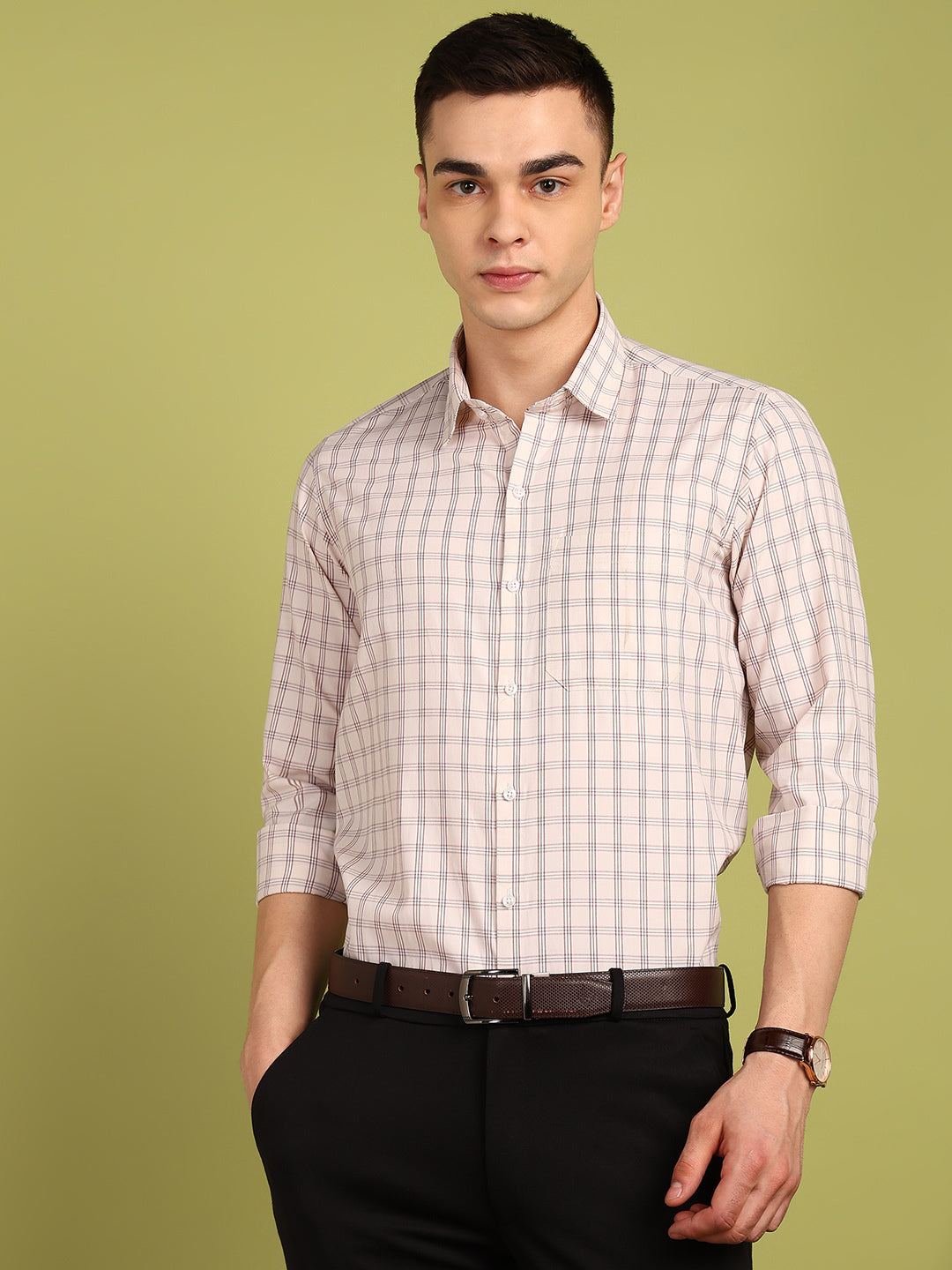 Men Checkered Formal Shirt