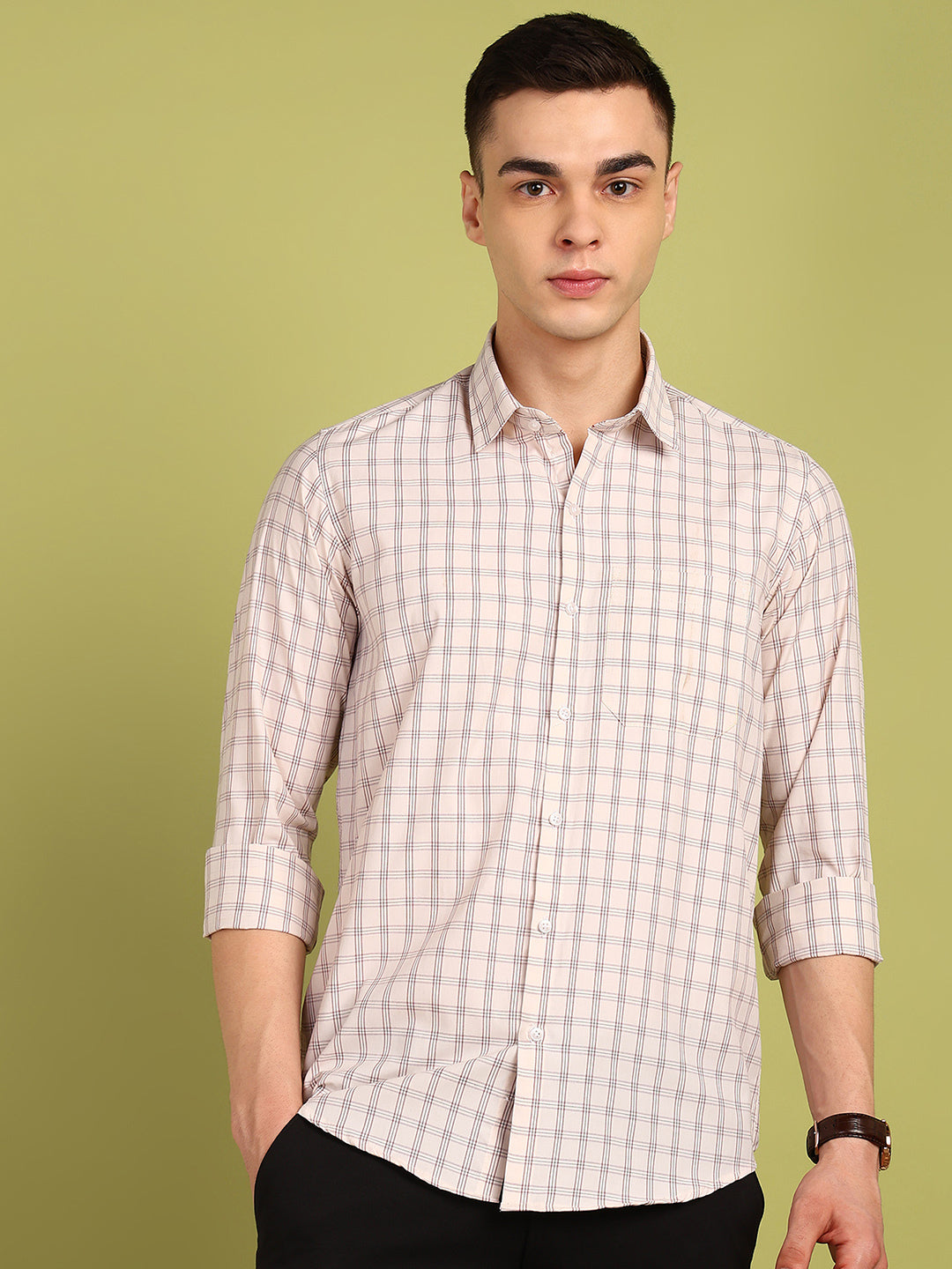 Men Checkered Formal Shirt