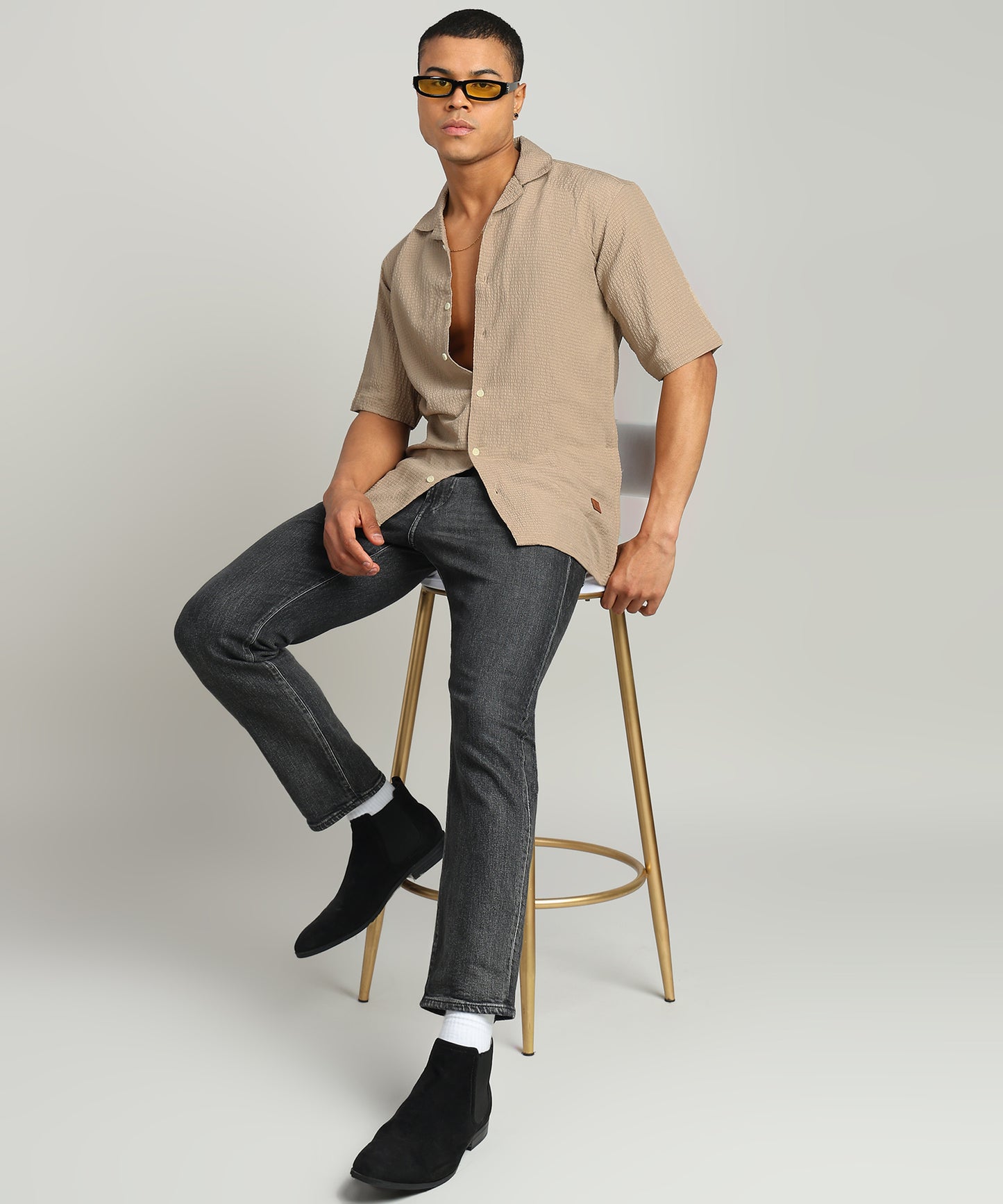 Men Solid Casual Shirt