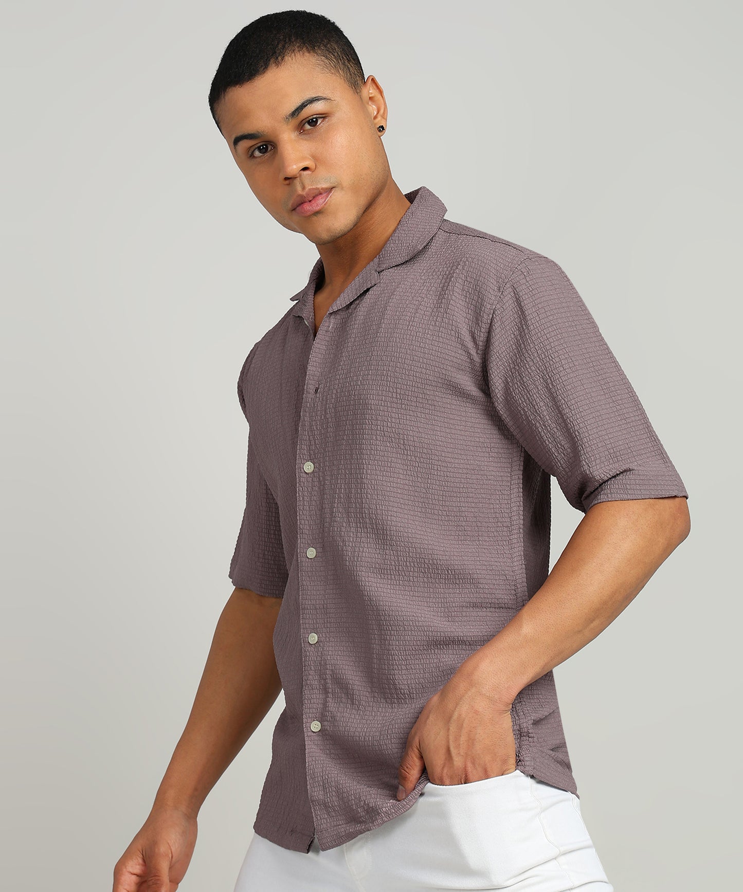 Men Solid Casual Shirt