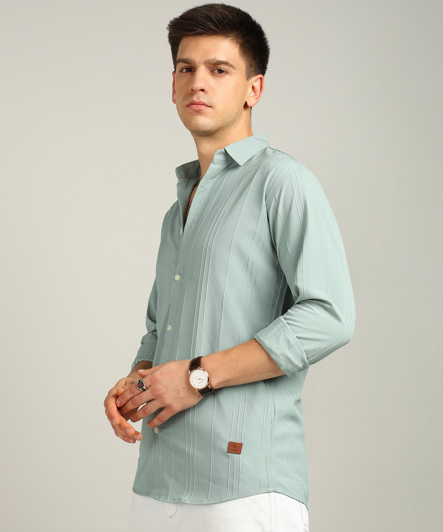 Men Solid Casual Shirt