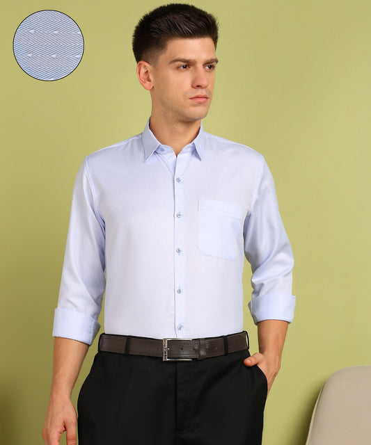 Men Self Design Formal Shirt