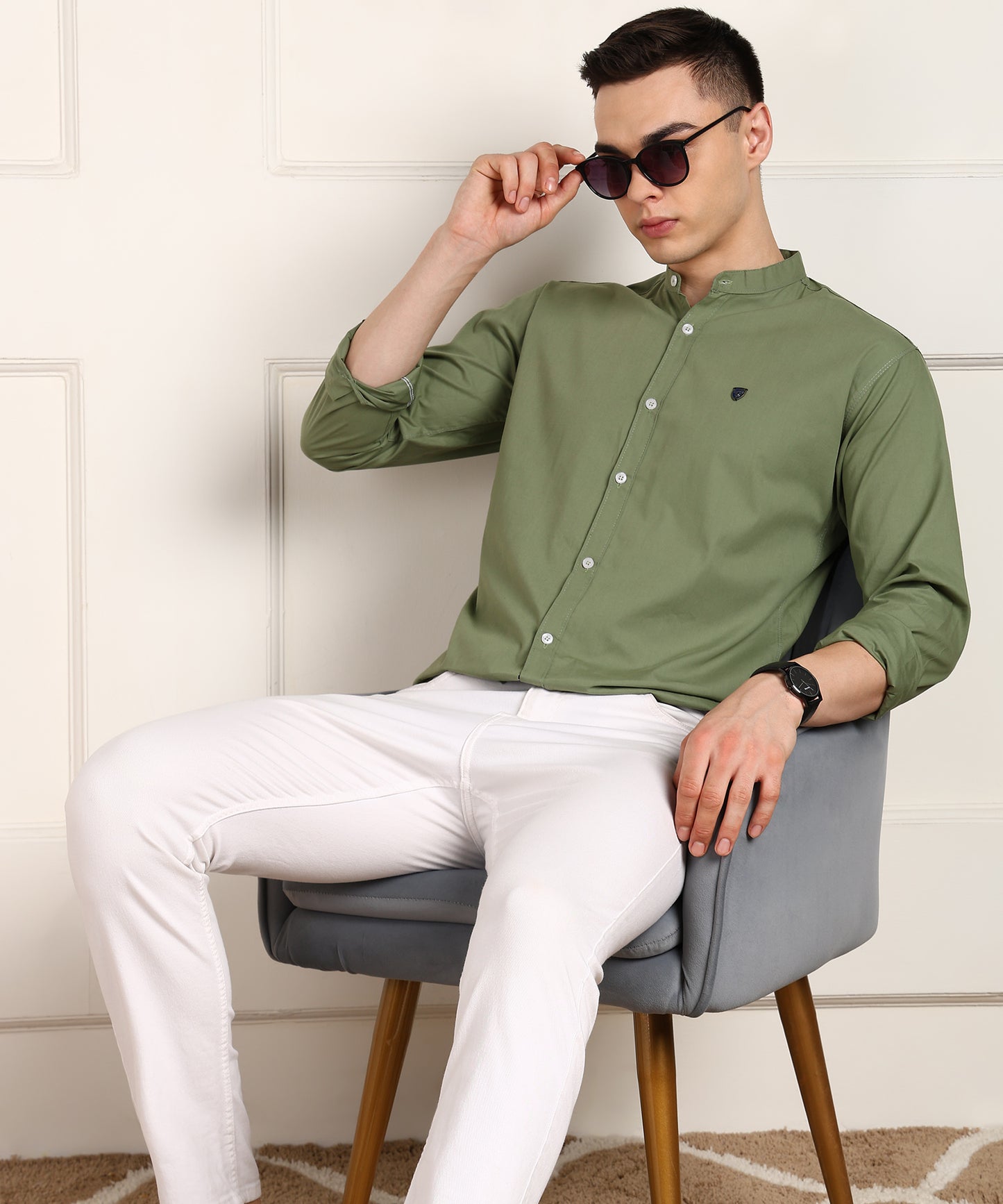 Men Solid Casual Shirt