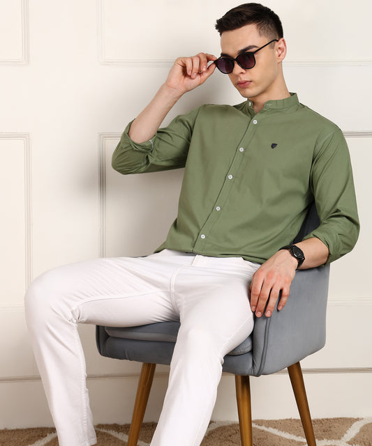 Men Solid Casual Shirt