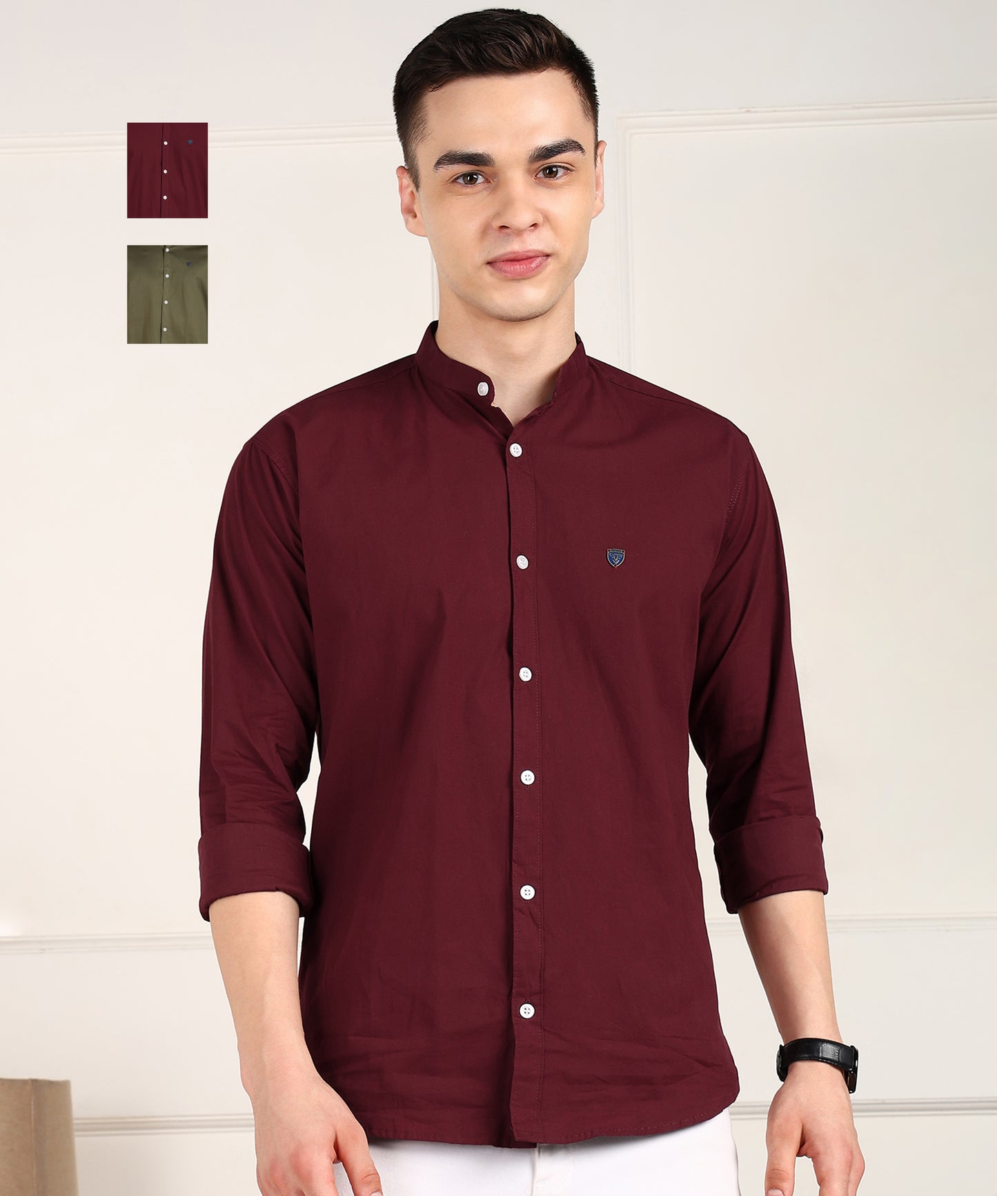 Men Solid Casual Multicolor Shirt (Pack of 2)