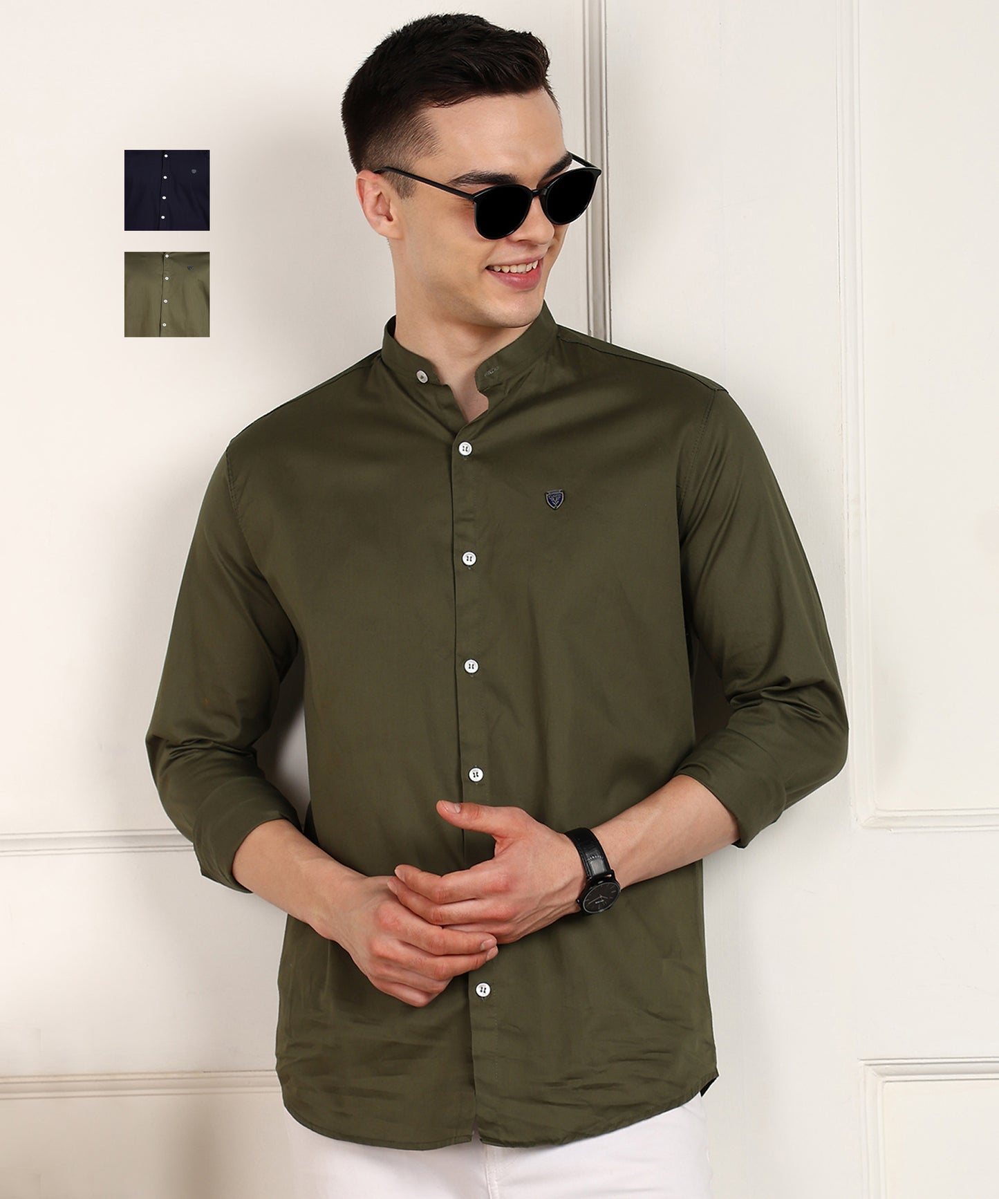 Men Solid Casual Multicolor Shirt (Pack of 2)