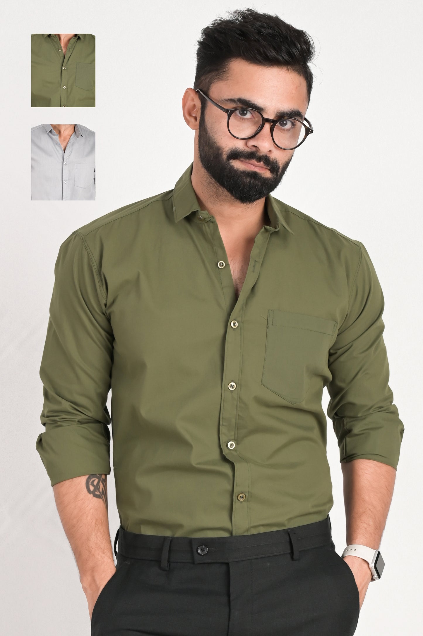 Men Solid Formal Multicolor Shirt (Pack of 2)