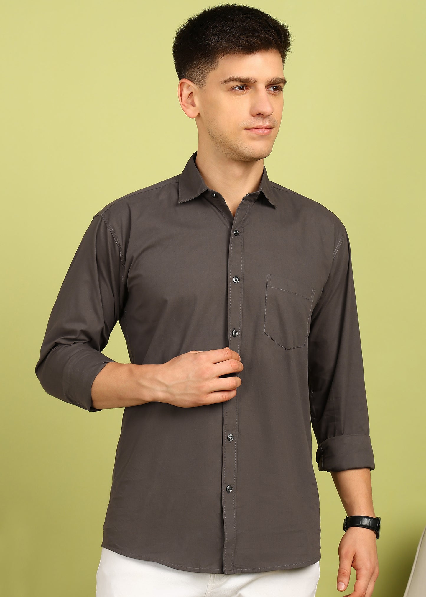 Men Solid Casual Shirt