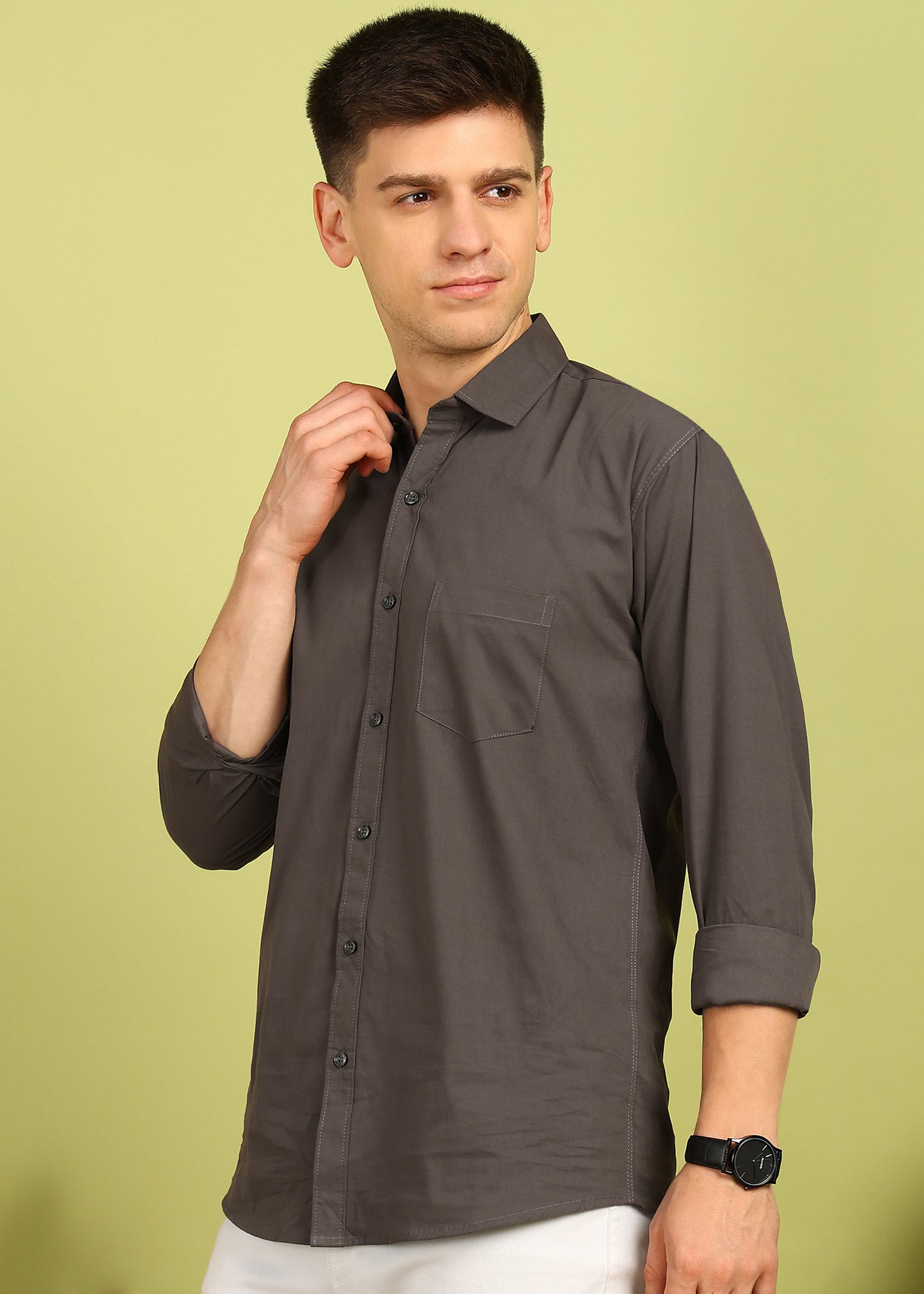 Men Solid Casual Shirt