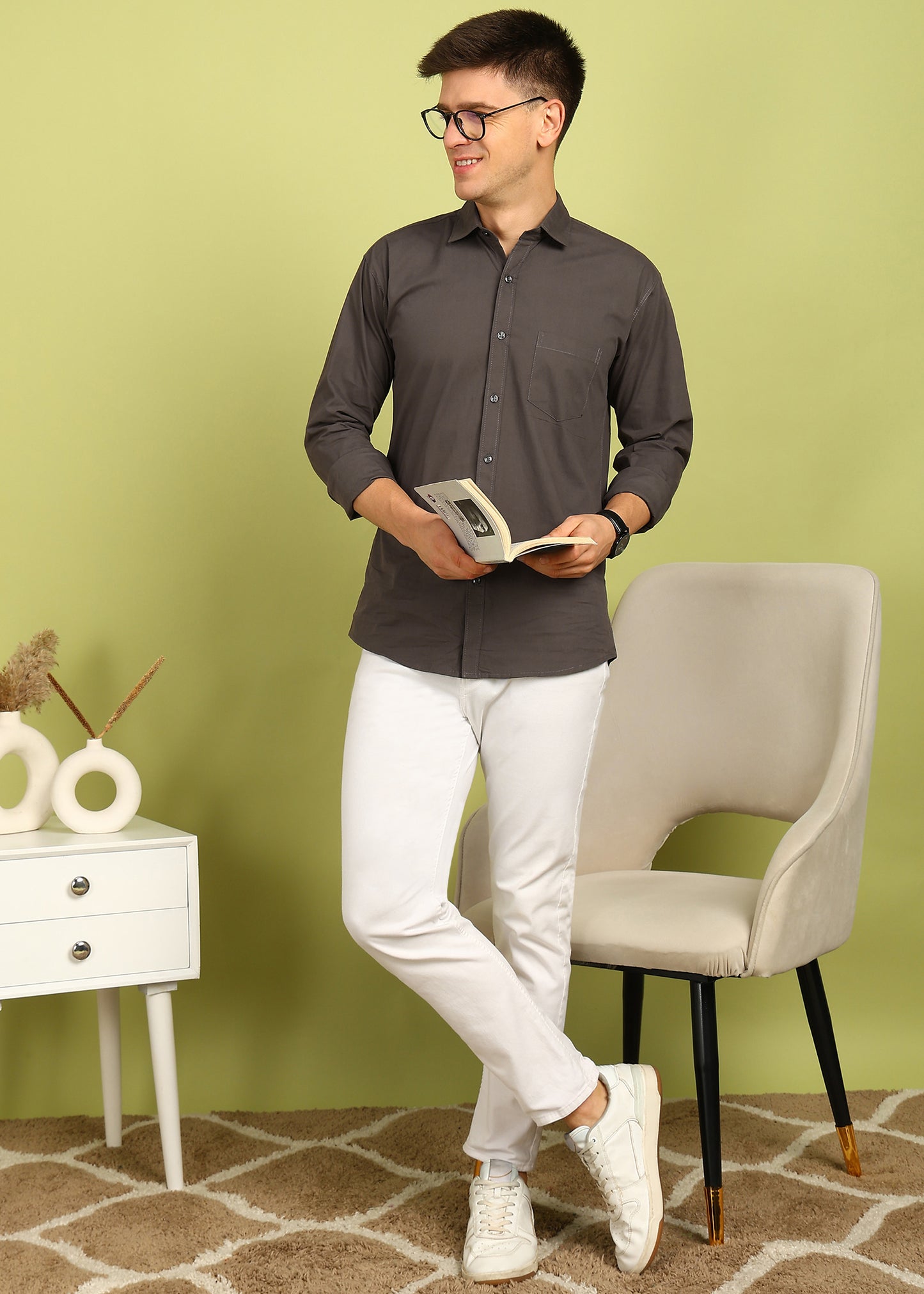 Men Solid Casual Shirt