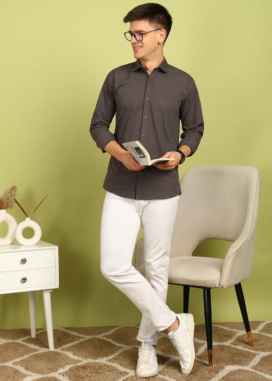 Men Solid Casual Shirt